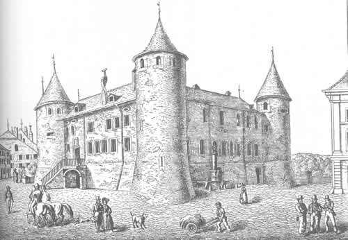 The castle of Yverdon at 1830